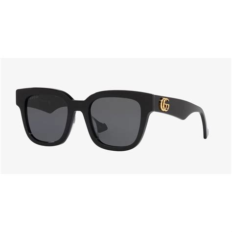 gucci gg0998s 001 sunglasses women's black/grey square shape 52-21-145|gucci ladies sunglasses ebay.